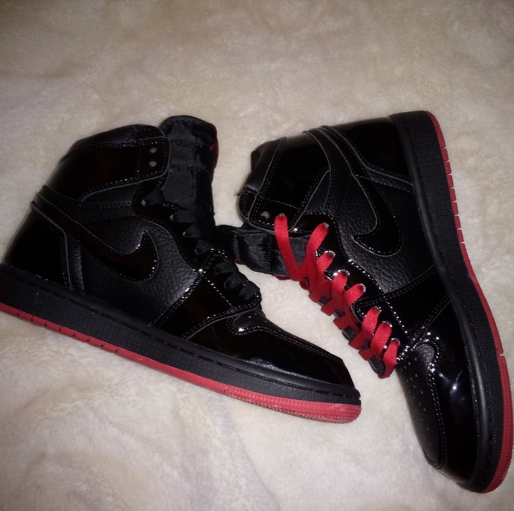 Black red bottom Air Jordan 1 Retro